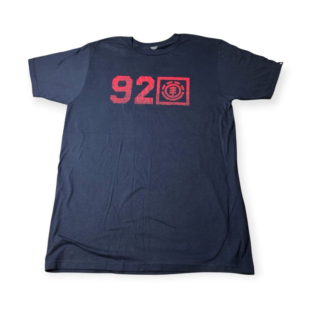 Element Short Sleeve T-Shirt Size Medium Navy Blue Retro Skater Y2K 90s Skater
